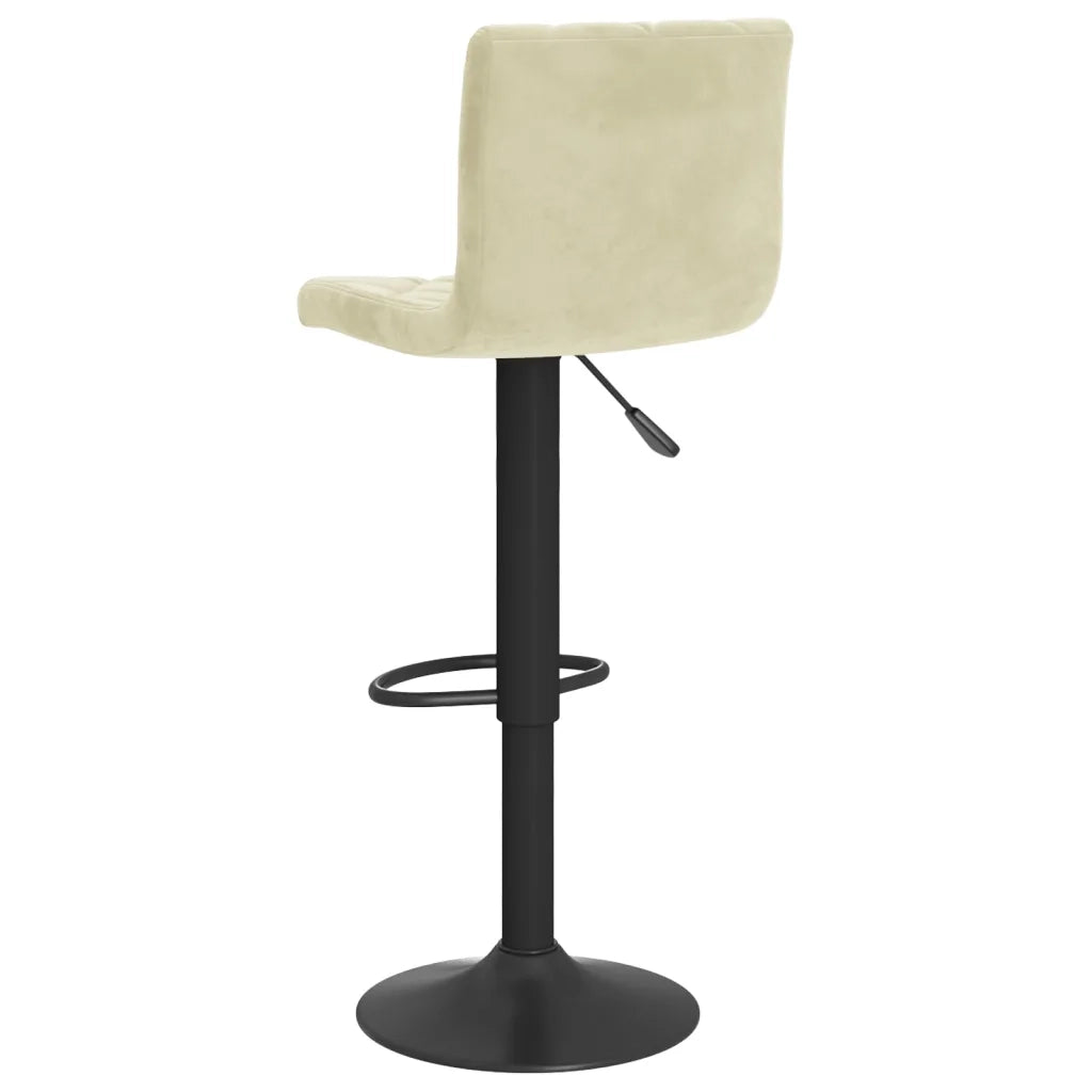 Sedie da Bar 2 pz Crema in Velluto 333730