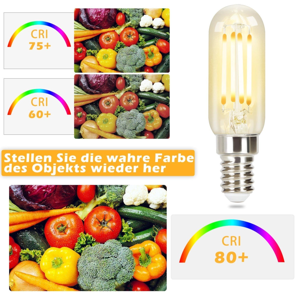 ZMH Bombilla LED Edison Bombilla LED Vintage T25 2700K