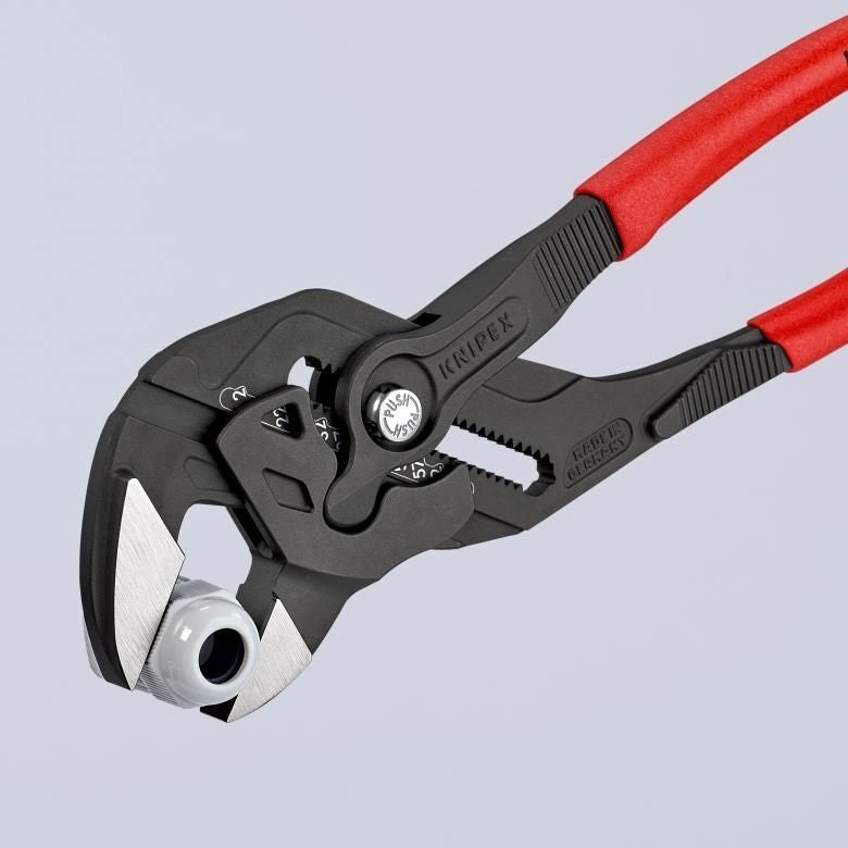 Knipex 86 01 300 Pinza Chiave Regolabile 300 mm mordenti lisci 24 posizioni acciaio cromo vanadio colore Rosso