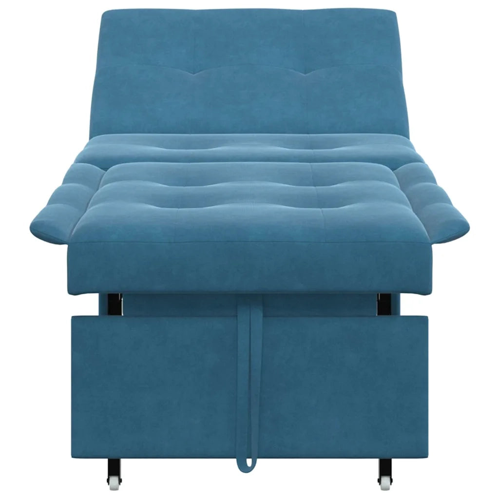 Divano Letto-Sofa Letto-Daybed Blu 194 x 67 x 82 cm Velluto