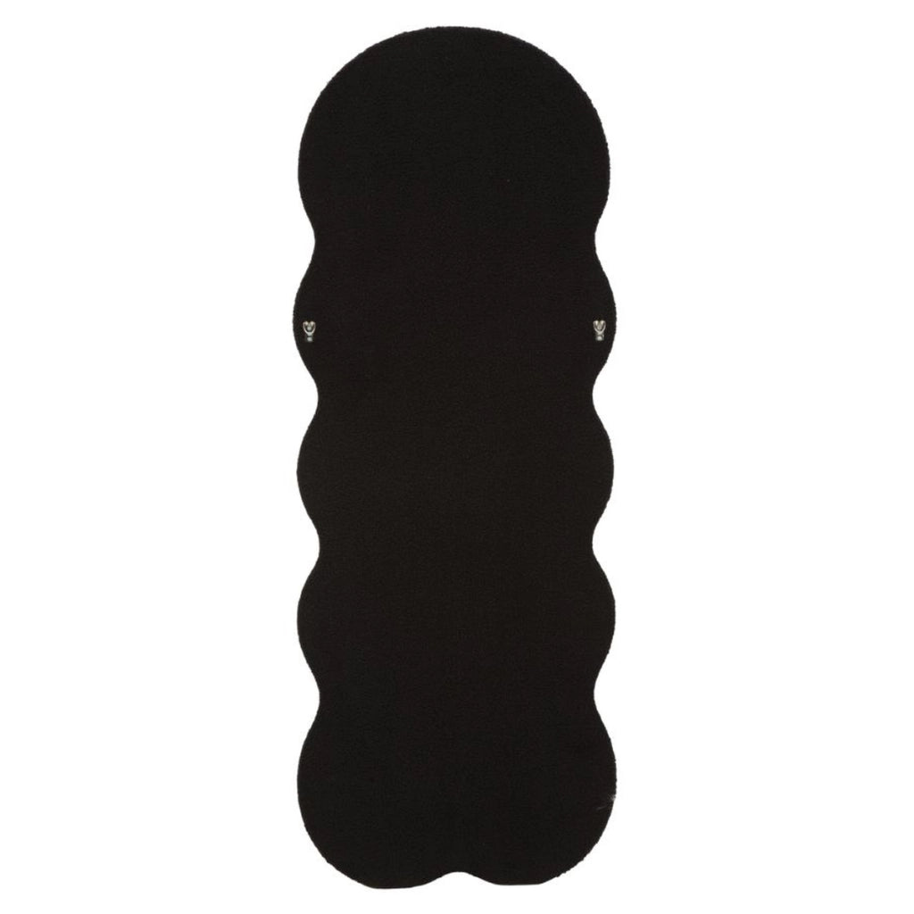 Specchio con Cornice Onda 3, Nero, MDF, 60x4x160 cm
