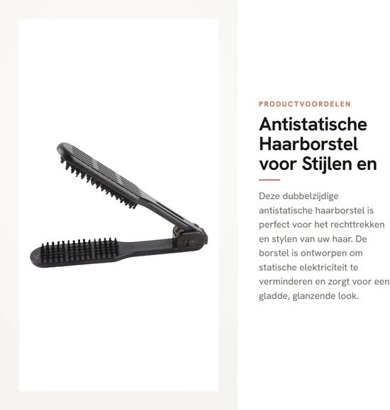 Spazzola per capelli antistatico per stili e rettifica