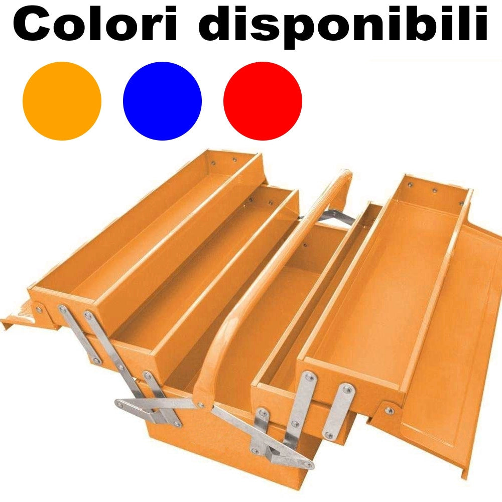 Trade Shop - Cassetta Porta Attrezzi In Metallo Estensibile 49,5 X 20 X 29cm Organizer -
