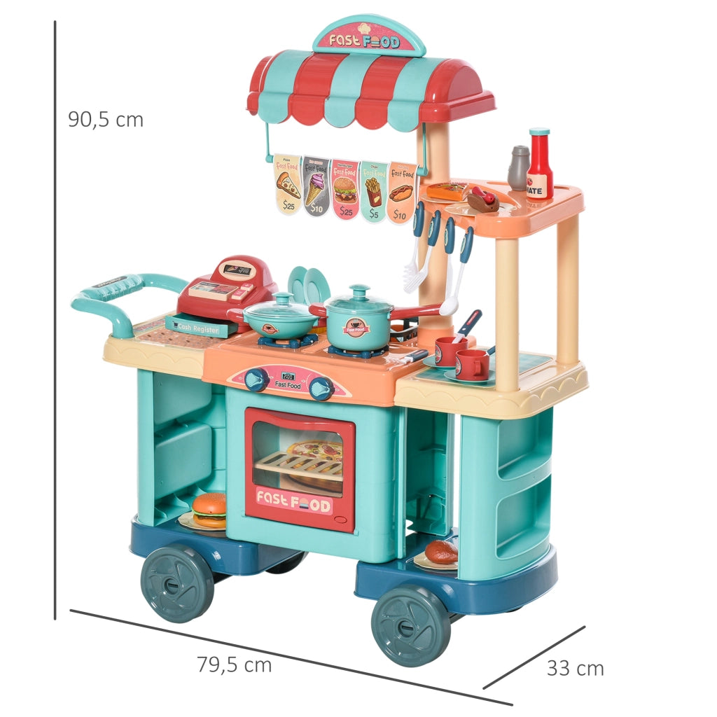 Cucina Giocattolo per Bambini ¨C Minimal ¨C 80x33x91 cm Multicolore