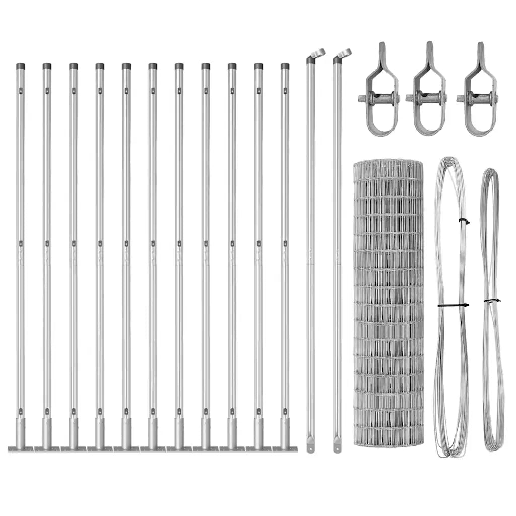 Recinzione con Posto Argento 1 x 25 m Acciaio 3351031
