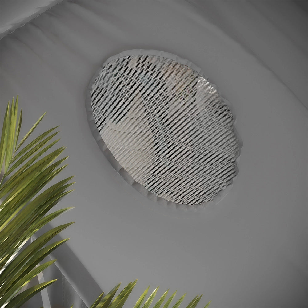 Vitalispa Tenda a tunnel Grigio 100 x 80 cm con finestra e rete