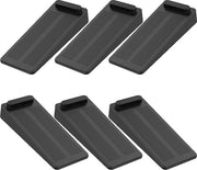 Stopper per porte in gomma con presa antiscivolo per mobili - Supporto per pavimento - Nero
