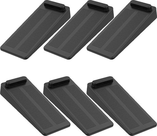 Stopper per porte in gomma con presa antiscivolo per mobili - Supporto per pavimento - Nero