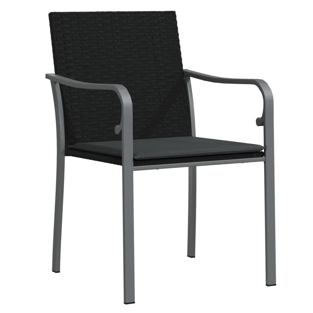 Set Pranzo da Giardino 7 pz con Cuscini in Polyrattan e Acciaio 3186944