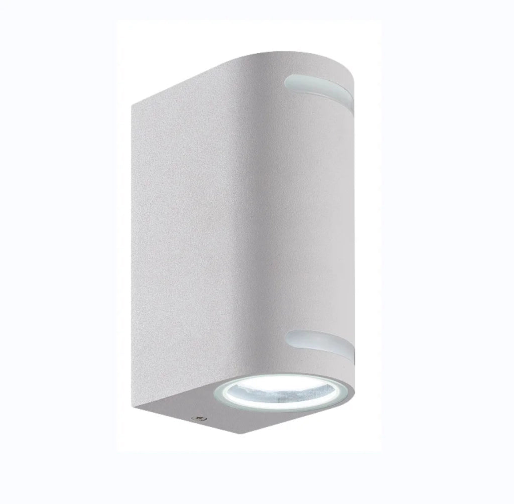 Applique lampada da esterno Bianca per parete balcone a doppia emissione e attacchi GU10