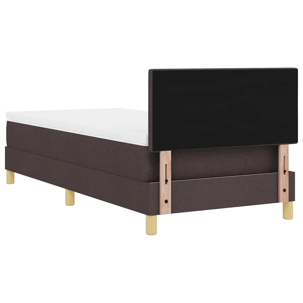 Letto a molle con cuscino Marrone Scuro 100 x 200 cm Tessuto 3338898