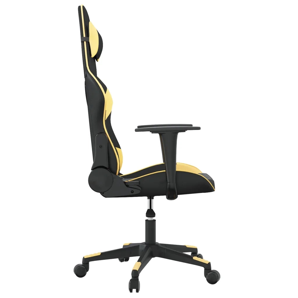 Sedia da Gaming Nera e Oro in Similpelle 3143755