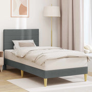 Struttura del letto-Giroletto Grigio Scuro 100 x 200 cm Tessuto 425547