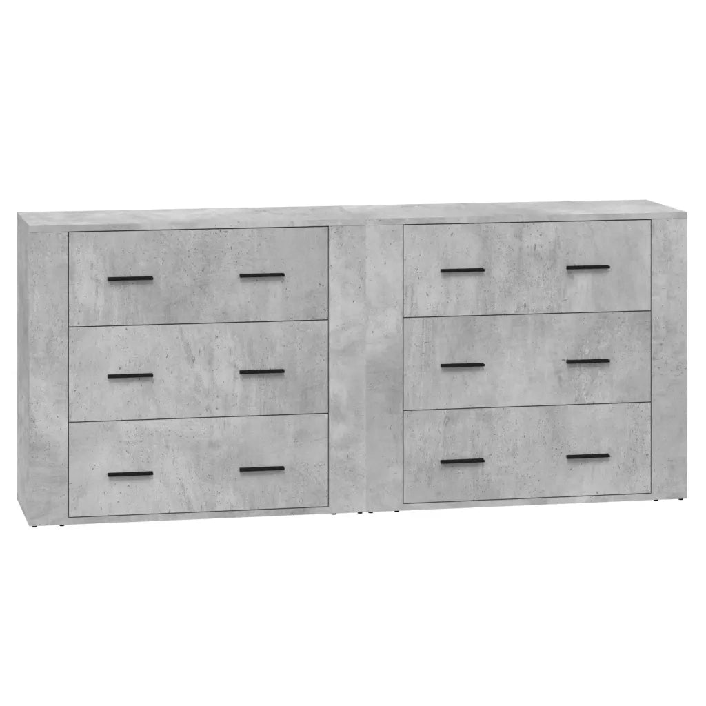 Credenze 2 pz Grigio Cemento in Legno Multistrato 3185411