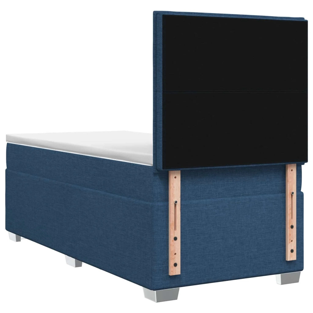 Letto box spring con materasso Blu 80 x 200 cm Tessuto 3453275