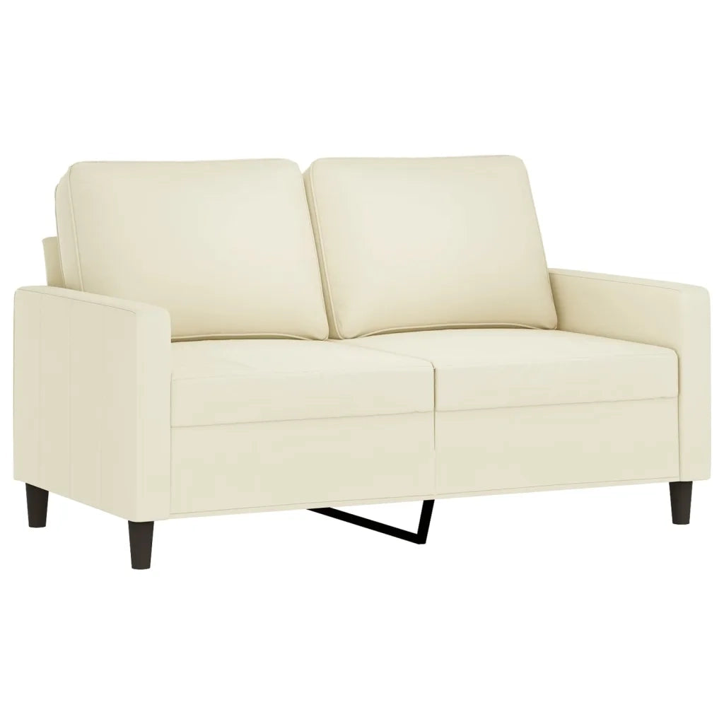 Set di Divani 4 pz con Cuscini Crema in Velluto 3201972