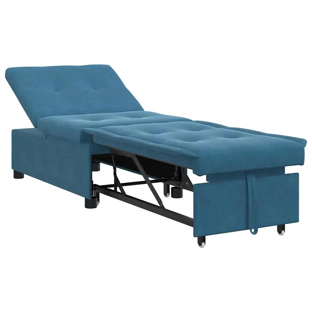 Divano Letto-Sofa Letto-Daybed Blu 194 x 67 x 82 cm Velluto