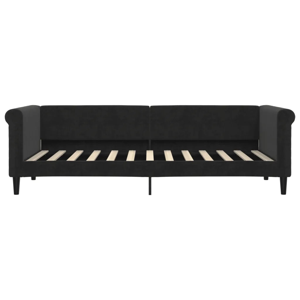 Divano Letto con Letto Estraibile-Sofa Letto-Daybed Nero 80x200 cm in Velluto 331047