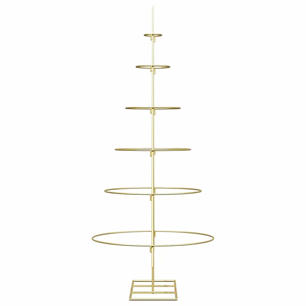Albero di Natale in metallo con supporto Oro 148 cm 42019154