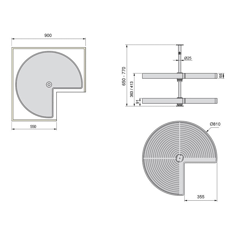 Tappeto antiscivolo per cassetti, effetto tessuto, lunghezza 20m x 480mm, Tecnoplastica, Bianca