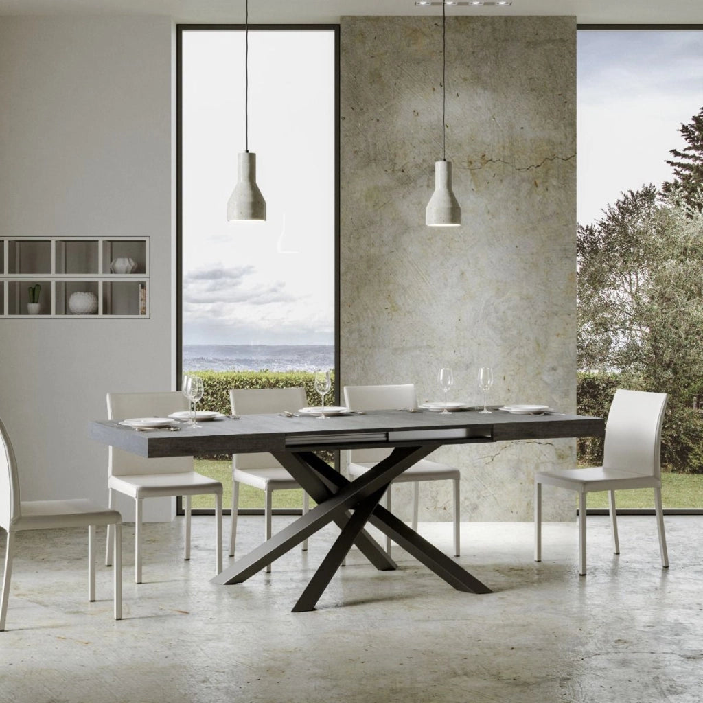 Tavolo Allungabile 120-224x90x77 cm Volantis Cemento