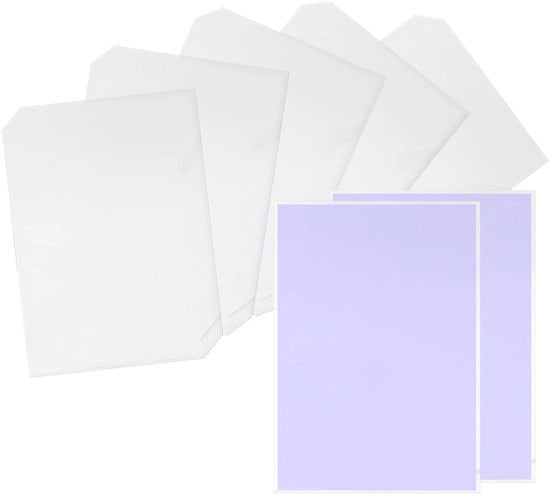 Set di 100 Etichette Transparanti in Plastica