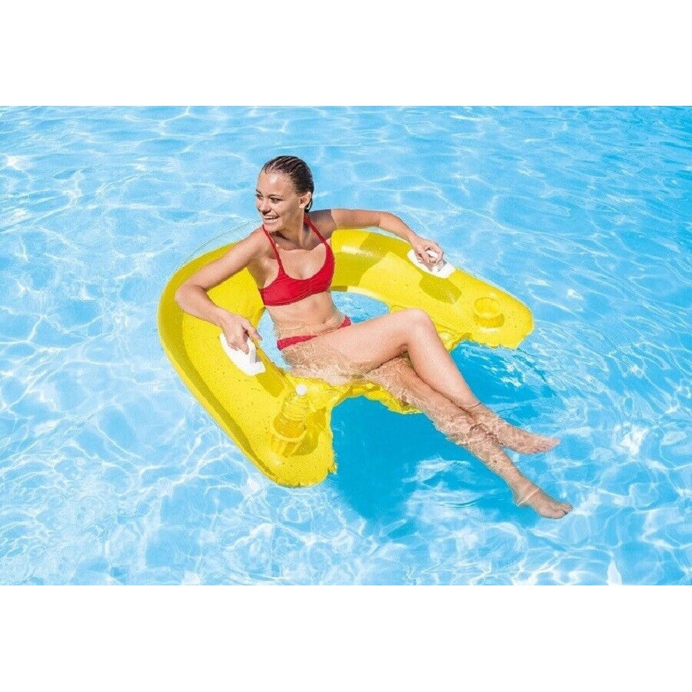 Trade Shop - Poltrona Gonfiabile Per Piscina Aperta Sit&float Materassino 147x99cm Mare 58859 -