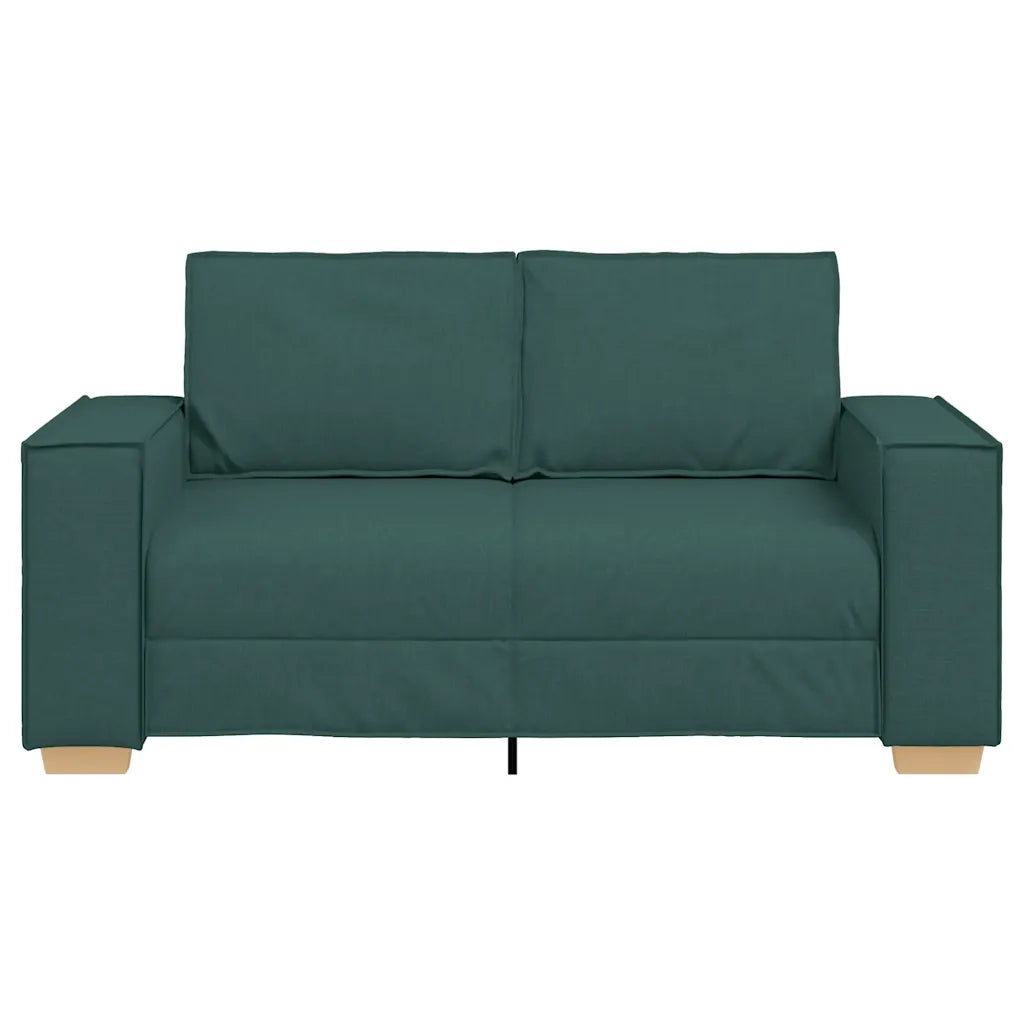 Divano a 2 posti Verde scuro 160x78x84 cm in tessuto 4104975
