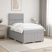 Letto box spring con materasso Grigio Chiaro 120 x 190 cm 3454099