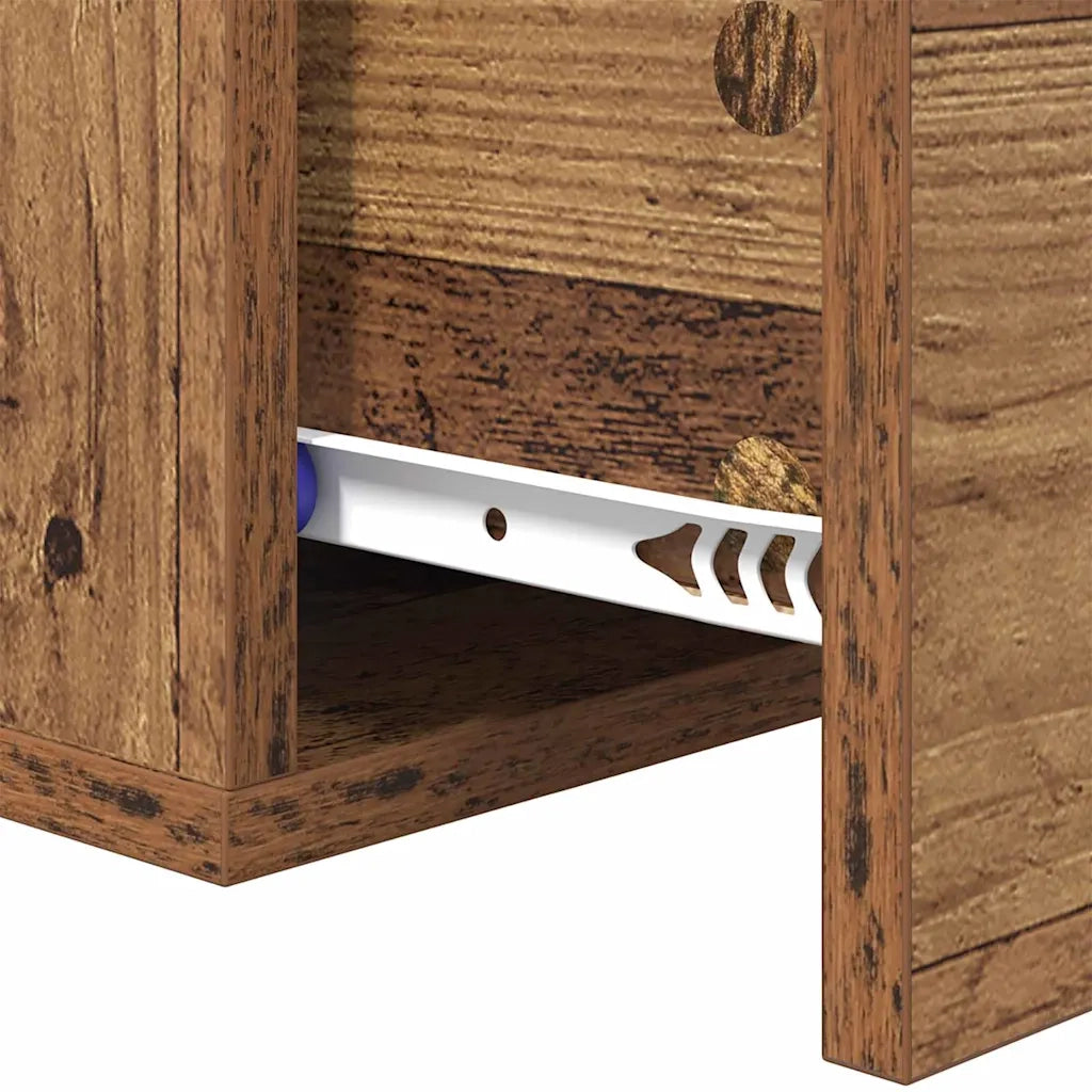 Mobiletto da comodino a parete Legno vecchio 35 x 35 x 20 cm 882335