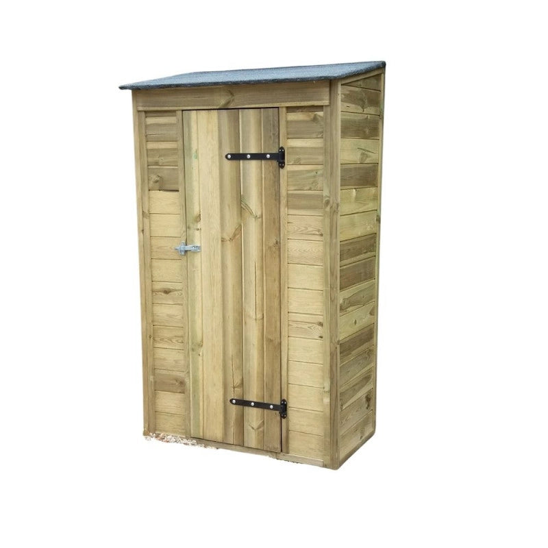 Armadio da giardino in legno trattato in autoclave 108x54 cm – con pavimento e anta singola – tetto bitumato – ARM1105A Foresta