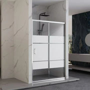Porta Scorrevole 98-102x190h 6mm Cromato - Imperia