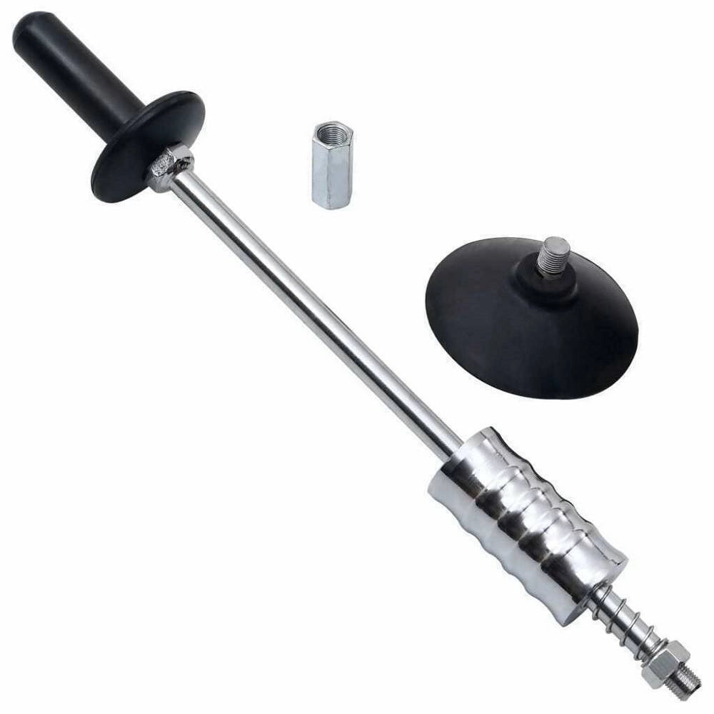 Trade Shop - Martello Scorrevole Con Ventosa Molla A Pressione 59 Cm In Acciaio Al Carbonio -