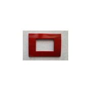 Trade Shop - Placca Placche Placchete Compatibili Living Light In Abs 3 4 7 Posti Colorate - Rosso -4 Fori     -