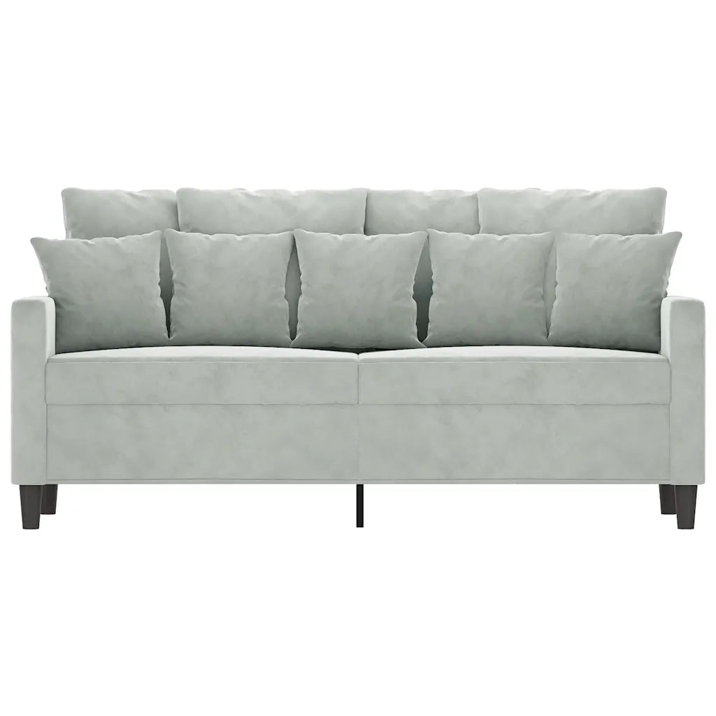 Divano a 2 Posti-Sofa 2 Posti Grigio Chiaro 140 cm in Velluto 464218