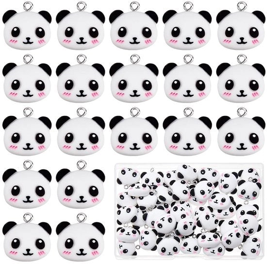 40 pezzi di Panda Scultura in Gesso per Creare Gioielli