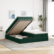 Struttura Letto Pouf con Materassi 180x200 cm Velluto