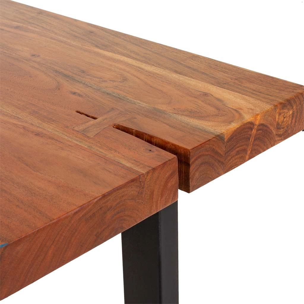 Mobile da ingresso in legno e metallo nero 120x45x75h