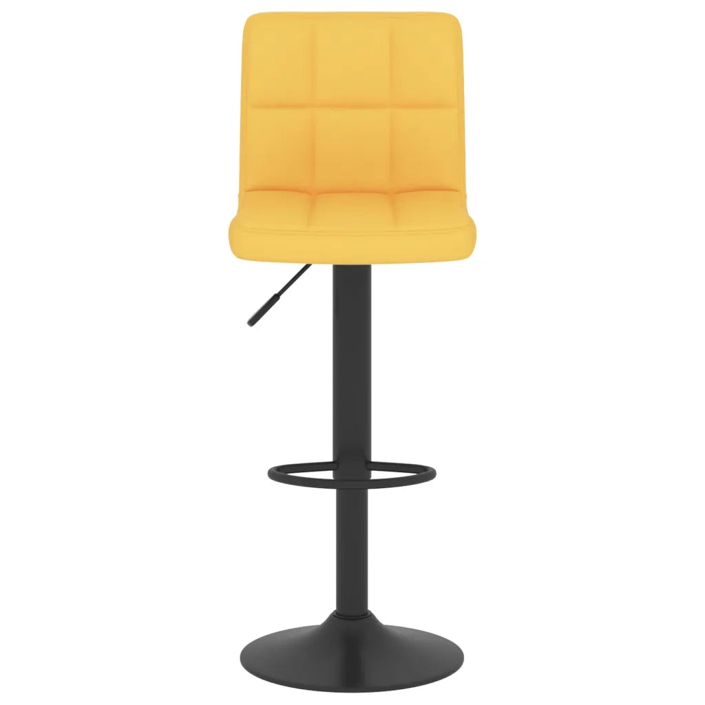 Sgabelli da Bar 2 pz Giallo Senape in Tessuto 334289