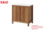 Set mobili bagno 80 cm con piano Classic Oak 80 x 1401 x 46 cm