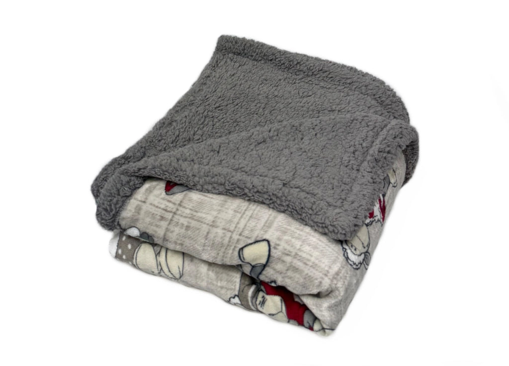 Plaid Morbido Stampato Coperta Calda Inverno Divano Sherpa Disegno Pecorelle - 130x160 - Pecorelle