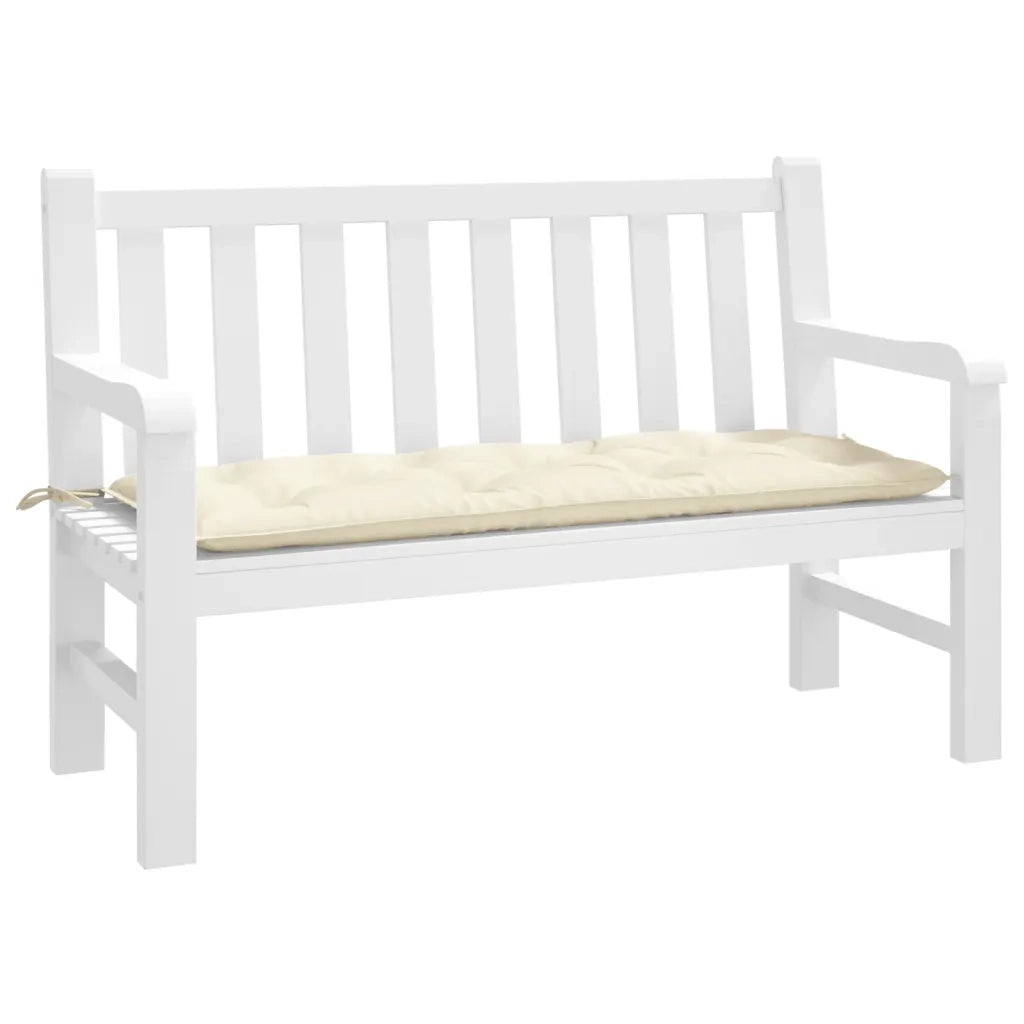 Cuscino per Panca da Giardino Crema 120x50x7 cm Tessuto Oxford 361585