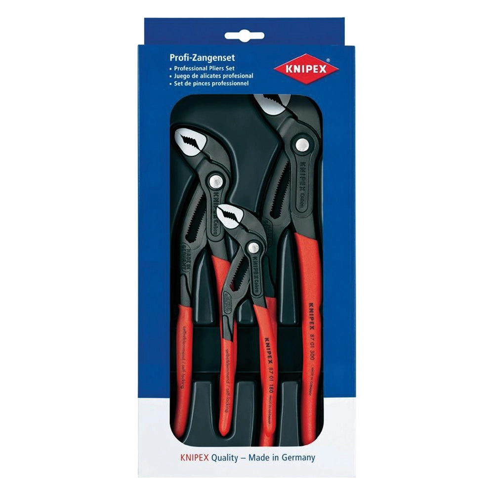 1cf set pinza poligrip regolabile 'cobra' mm 180 - 250 - 300 cod:ferx.501680nlm