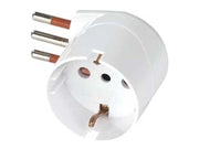 ADATTATORE SALVASPAZIO SCHUKO 90° 2P+T BIANCO- - 16A - 5 pezzi