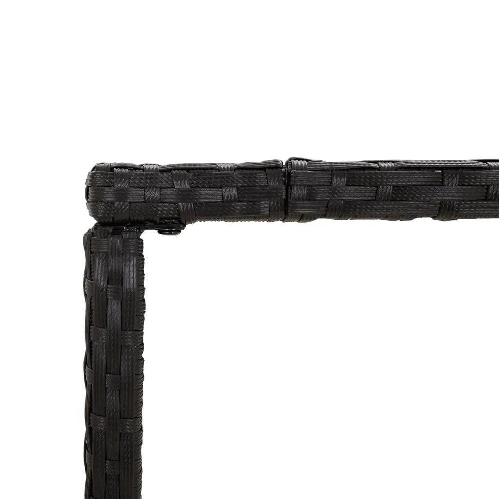 Set Bar da Giardino 5 pz con Cuscini in Polyrattan Nero 3261466