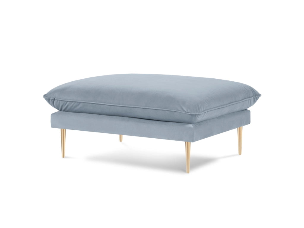 Cosmopolitan Design - Pouf "Vienna" in velluto azzurro 