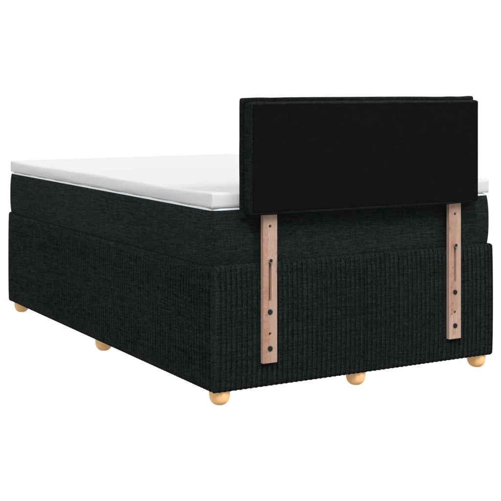 Letto box spring con materasso Nero 120 x 200 cm Tessuto 3452913