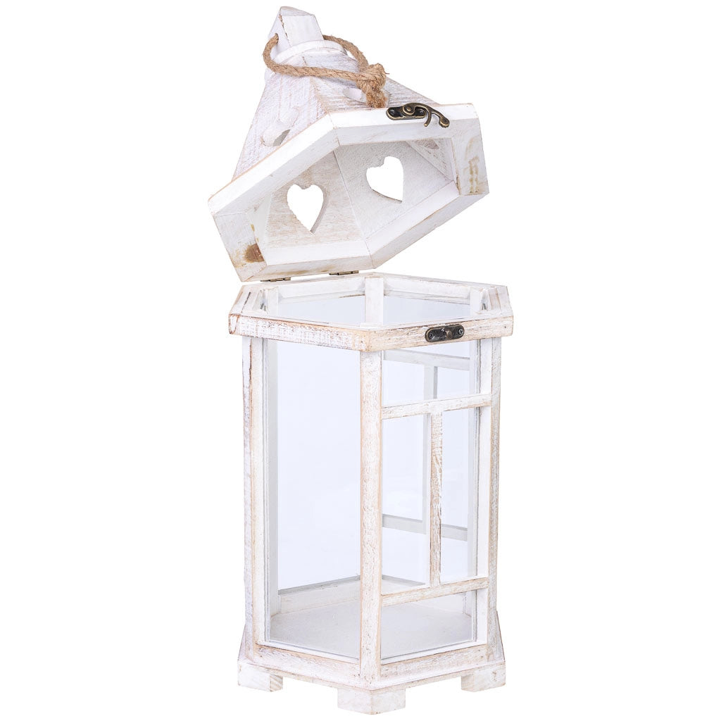 Lanterna in legno 22x22x51h cm