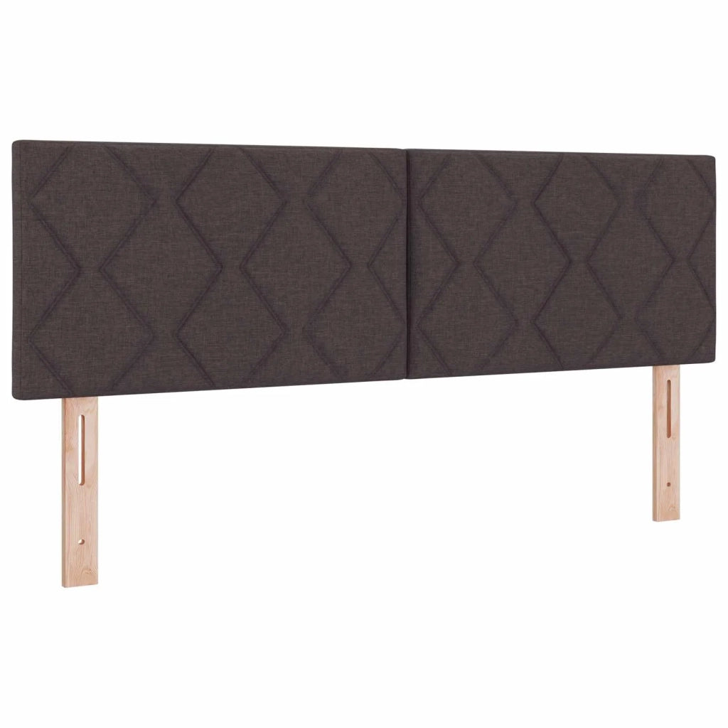 Letto con Box Spring, Materasso e LED Marrone Scuro Tessuto 3451990