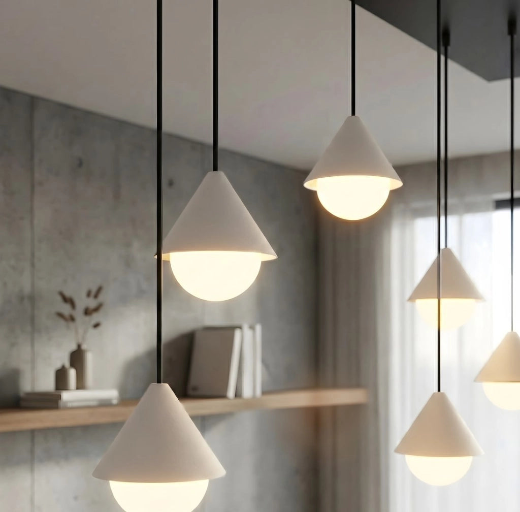 Lampada a sospensione GIRO 6xG9 bianco/nero Emibig